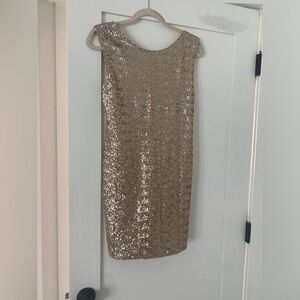 FREE PEOPLE GOLD SEQUIN MINI DRESS- size M